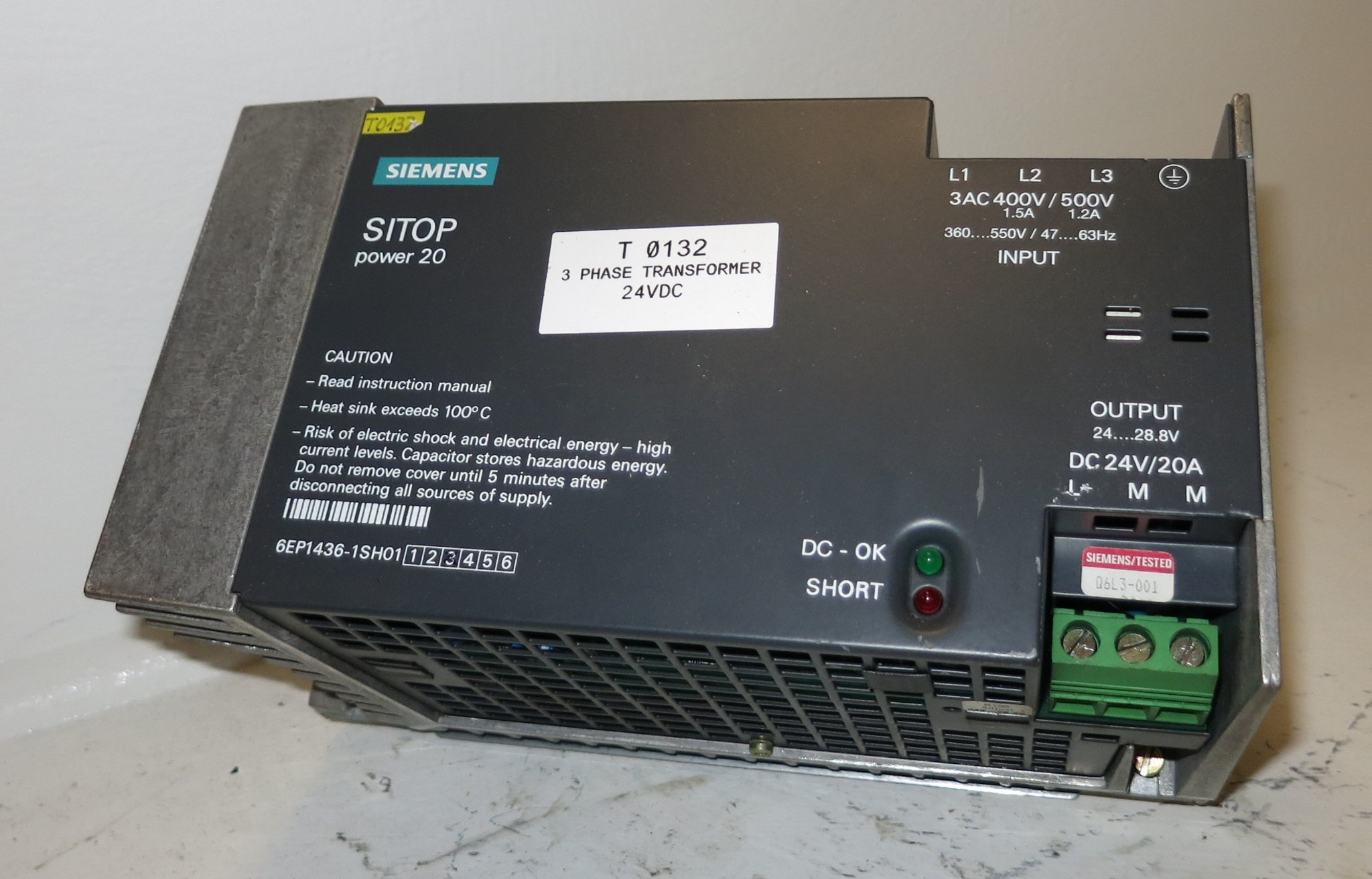 Siemens 6EP1436-1SH01 SITOP Power 20 Stromversorgung Power Supply 24 VDC  (GA1023-1)